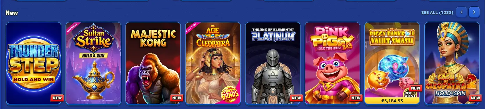 Pistolo pokies catalogue featuring Play'n GO and Pragmatic Play titles
